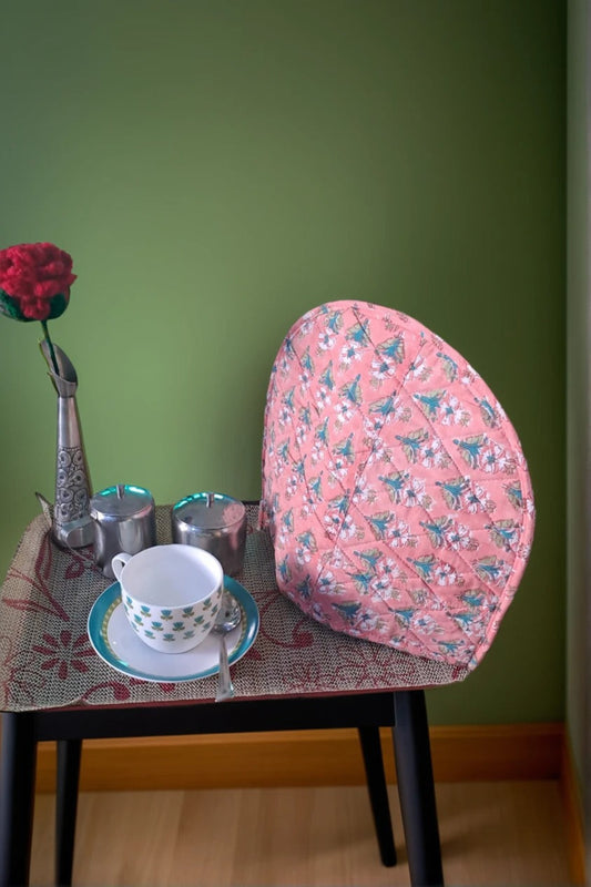 Tea Cozy (Pink With Floral Pattern)
