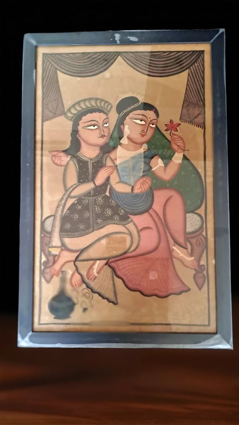 Kalighat Painting- Whispers of Romance