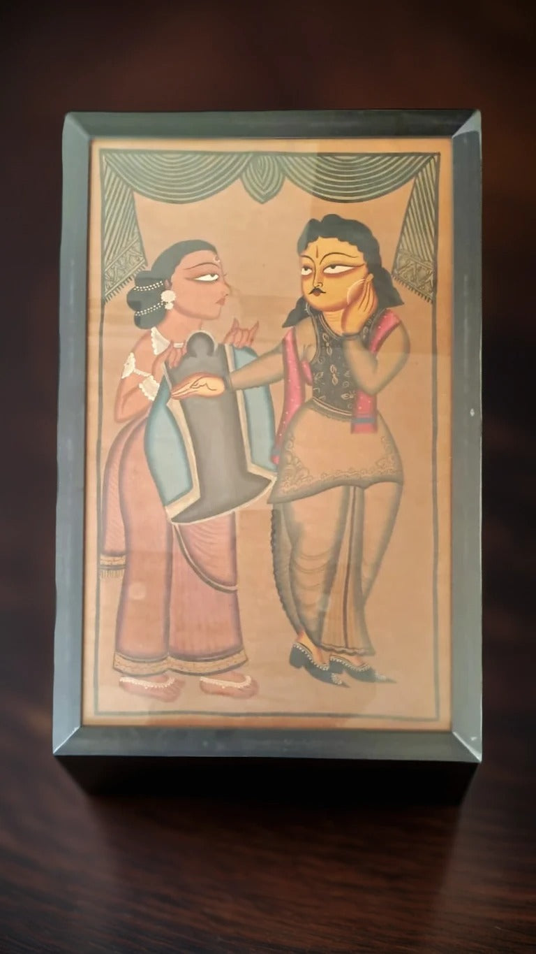 Kalighat Painting - "Shringar Se Samarpan Tak" – From Adornment to Surrender