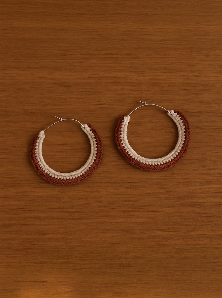 Handmade Crochet Hoop Earrings – Boho Chic & Stylish