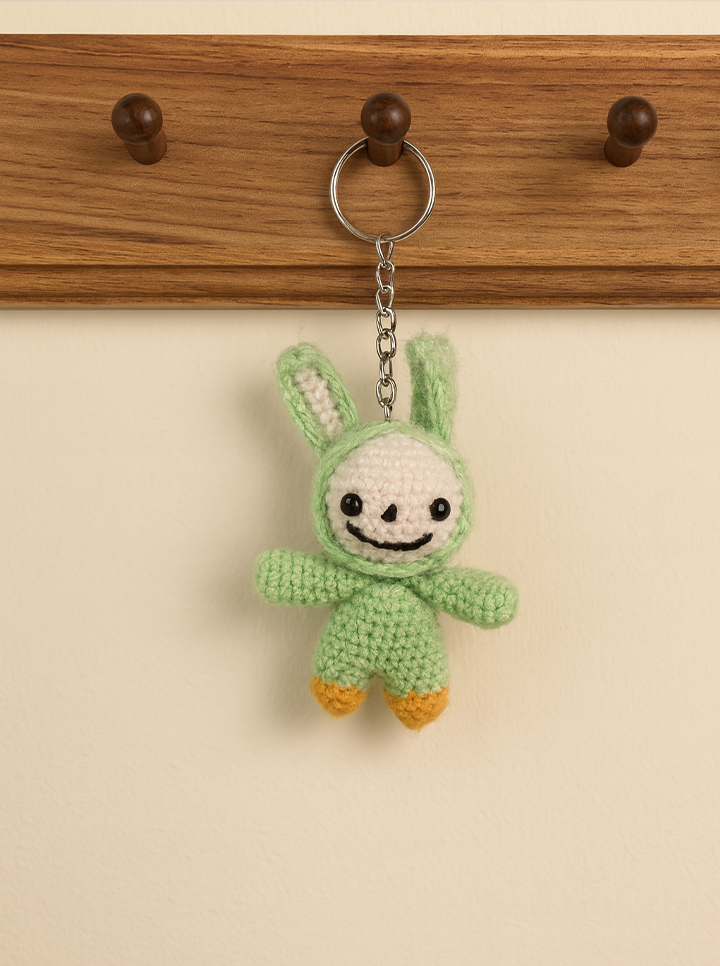 Handmade Crochet Labubu Keychain – Cute & Quirky Charm
