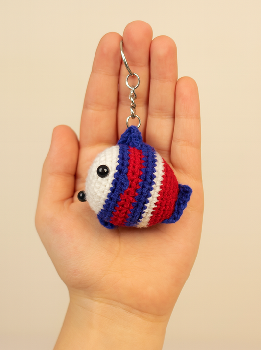 Handmade Crochet Fish Keychain – Cute & Colorful Accessory