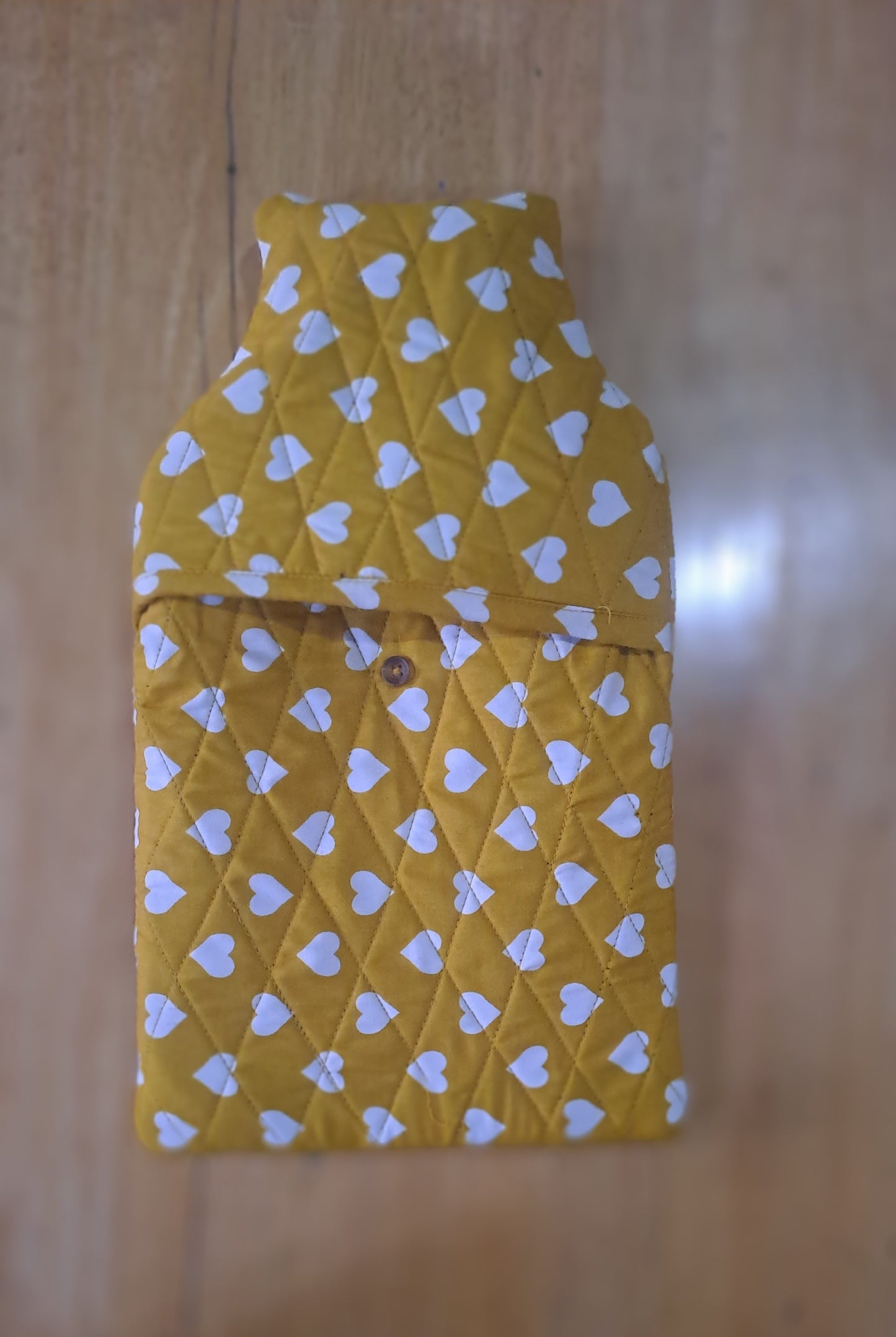 Hot Water Bag case (White Heart)