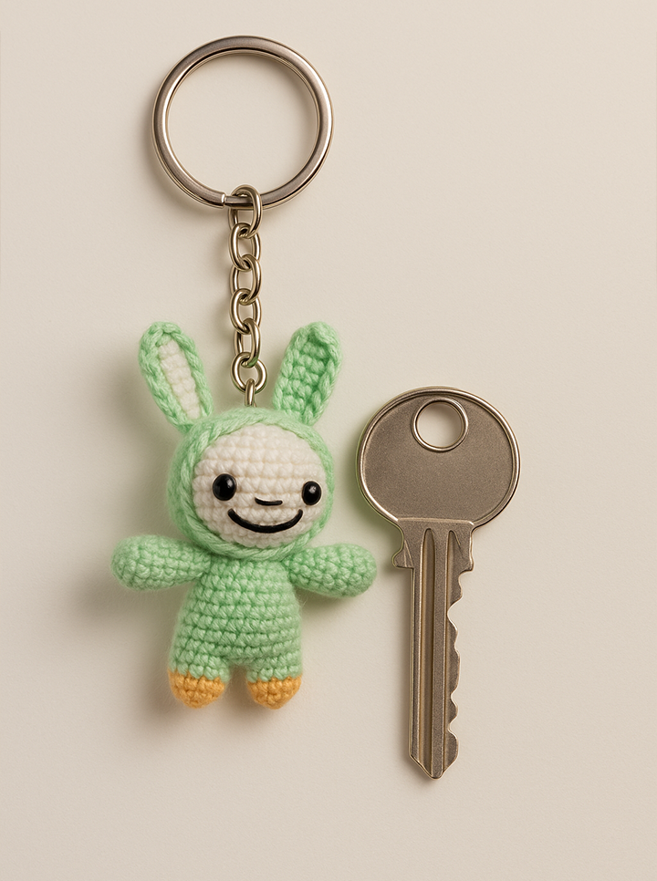 Handmade Crochet Labubu Keychain – Cute & Quirky Charm