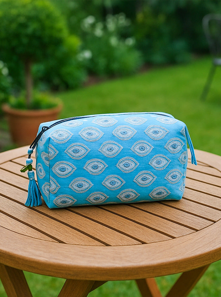 Handmade Travel Pouch – Multipurpose Organizer (Blue)