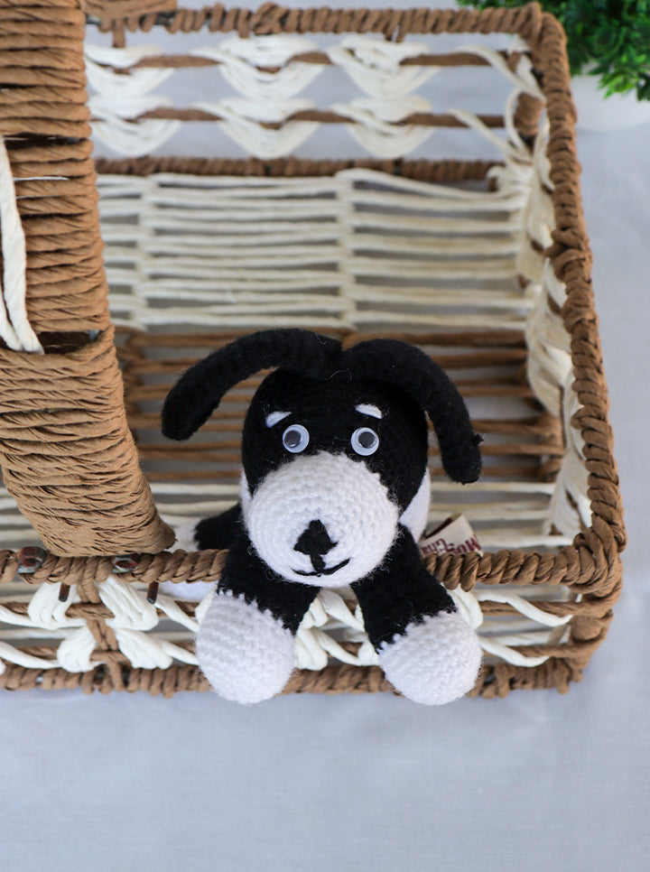 Handmade Big Crochet Doggy (Black And White)