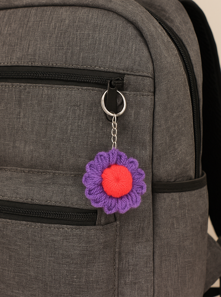 Handmade Crochet Flower Keychain – Cute & Stylish Charm