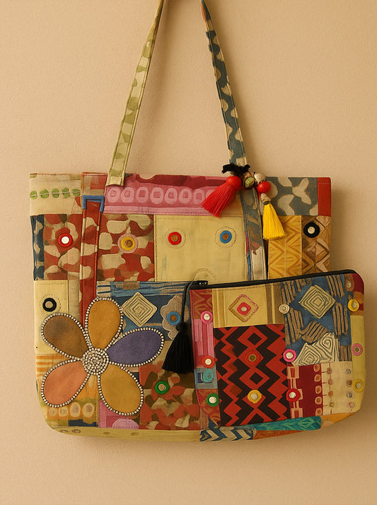 Tote Bag With A Multipurpose Pouch