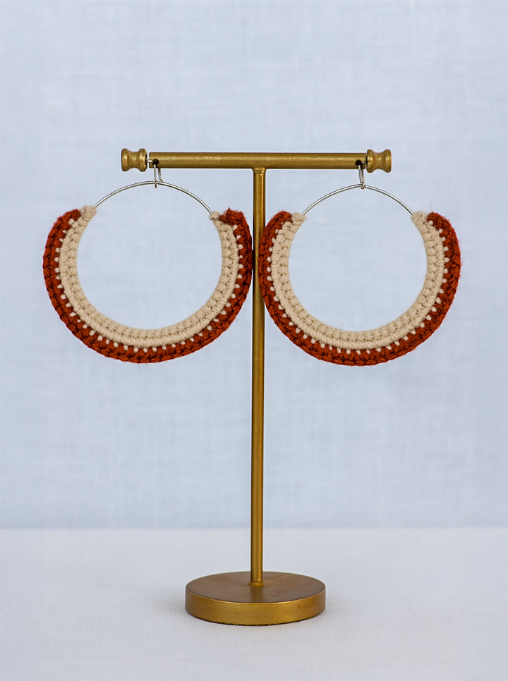 Handmade Crochet Hoop Earrings – Boho Chic & Stylish