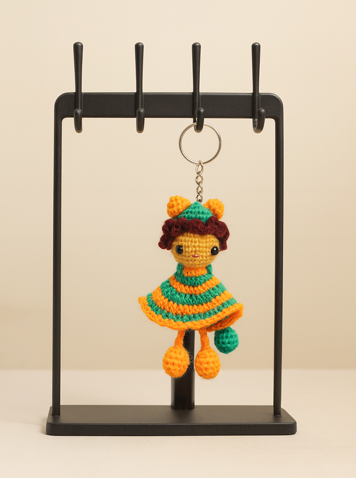 Handmade Crochet Doll Keychain – Cute & Colorful Accessory