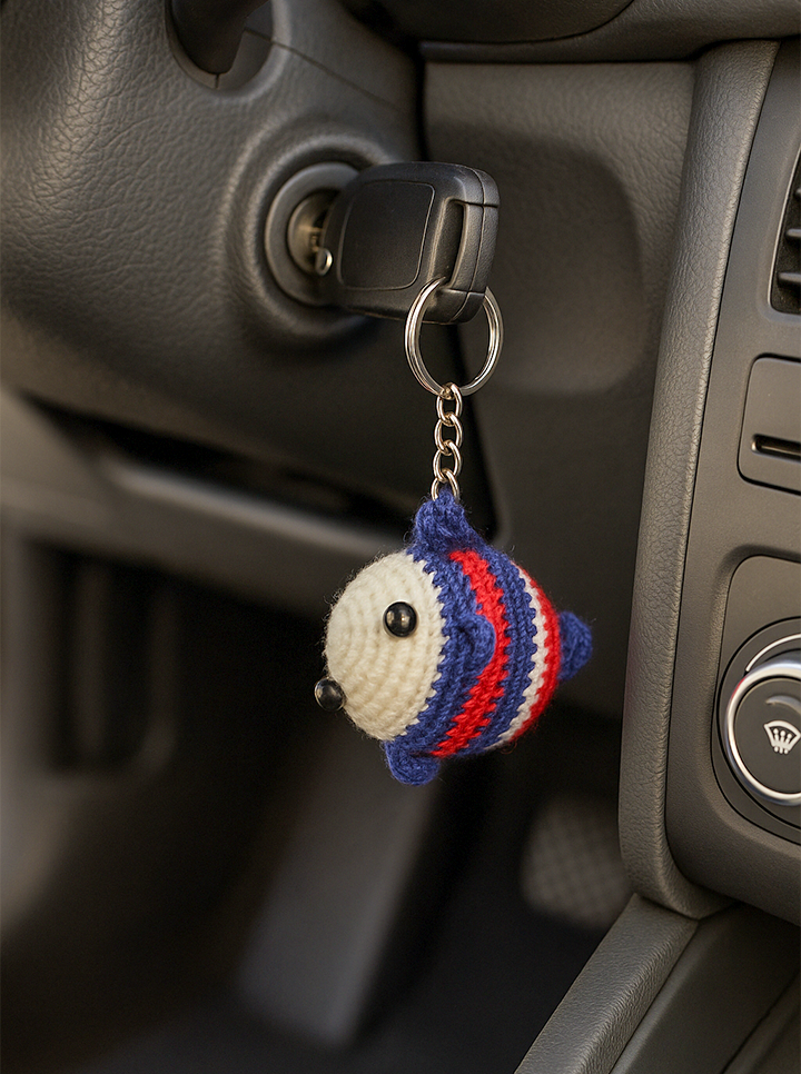 Handmade Crochet Fish Keychain – Cute & Colorful Accessory