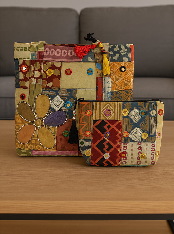 Tote Bag With A Multipurpose Pouch