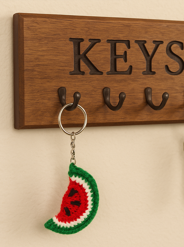 Handmade Crochet Watermelon Keychain – Fun & Refreshing Charm