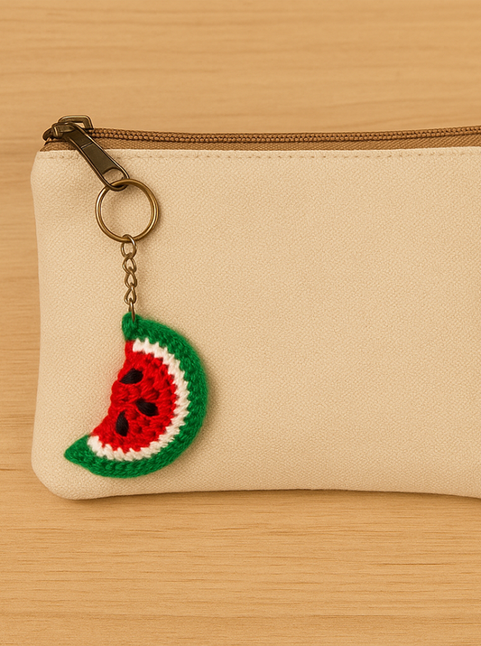Handmade Crochet Watermelon Keychain – Fun & Refreshing Charm