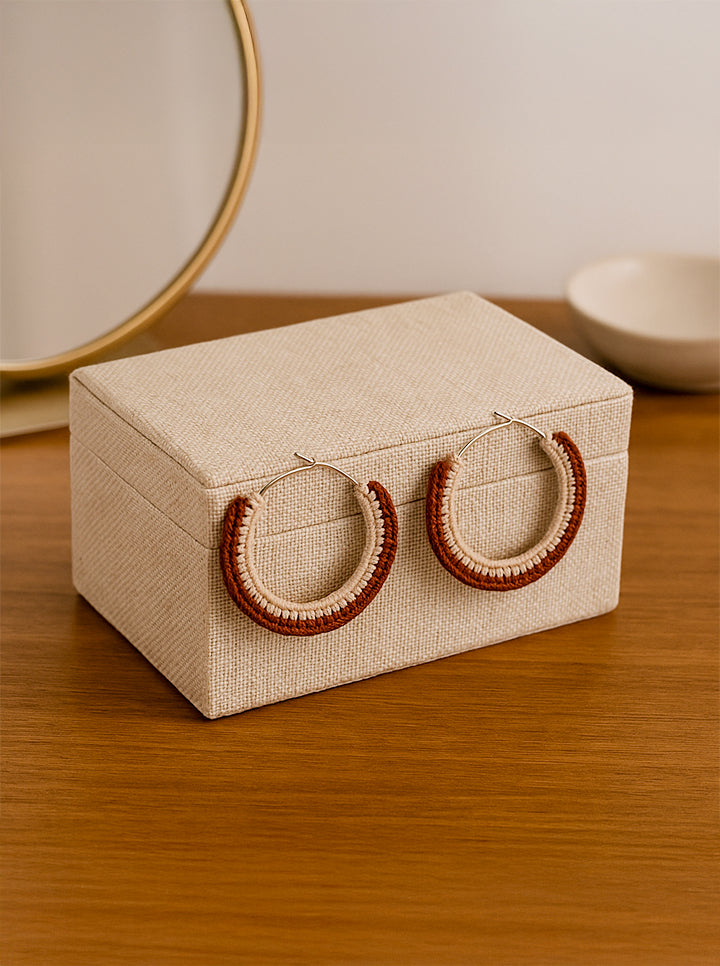 Handmade Crochet Hoop Earrings – Boho Chic & Stylish