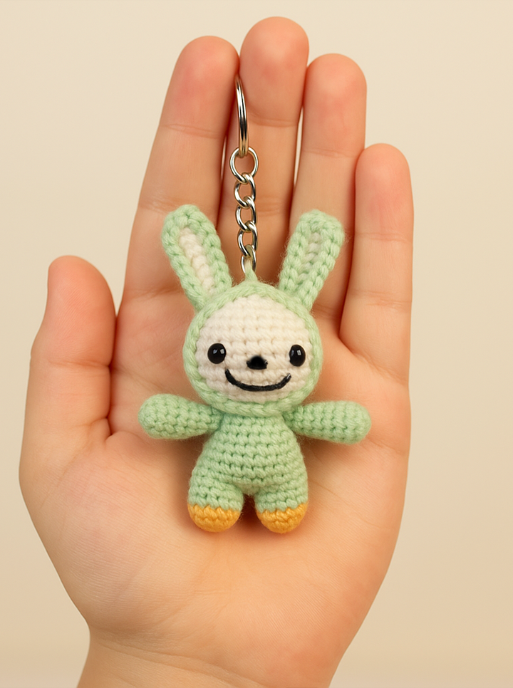 Handmade Crochet Labubu Keychain – Cute & Quirky Charm