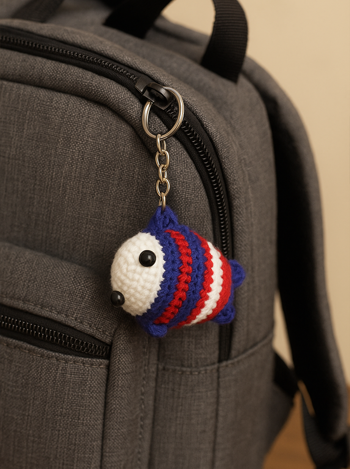 Handmade Crochet Fish Keychain – Cute & Colorful Accessory