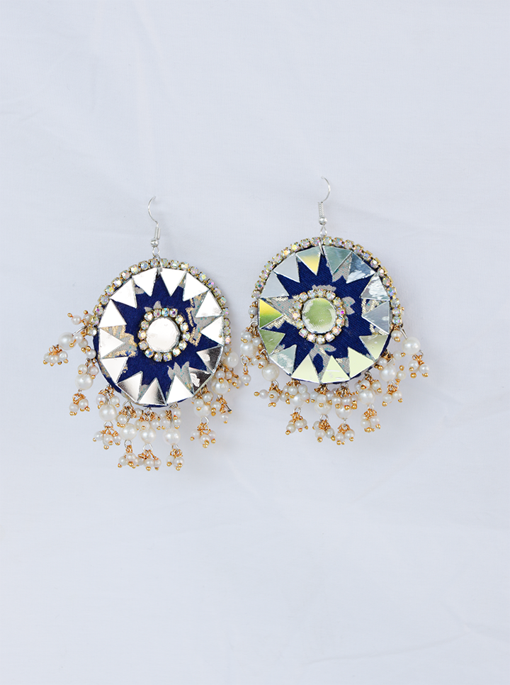 Handmade Embroidered Earrings – Bohemian Elegance