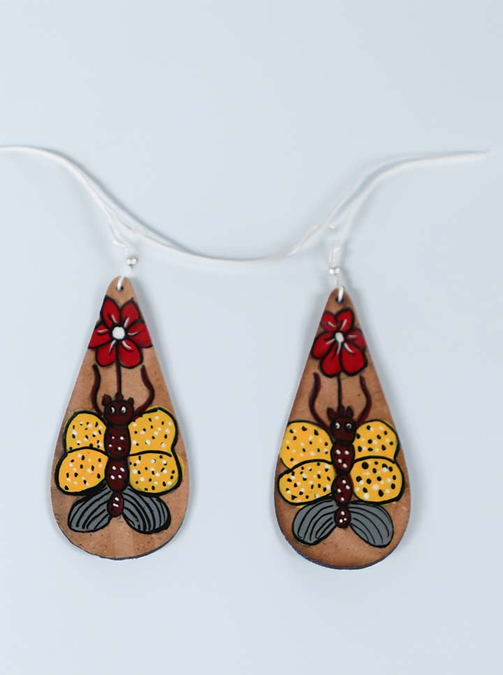 Hand-Painted Butterfly Earrings