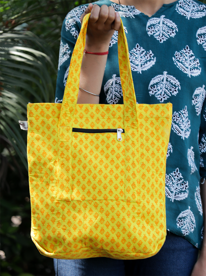 Handmade Embroidered Tote Bag – Vibrant & Elegant