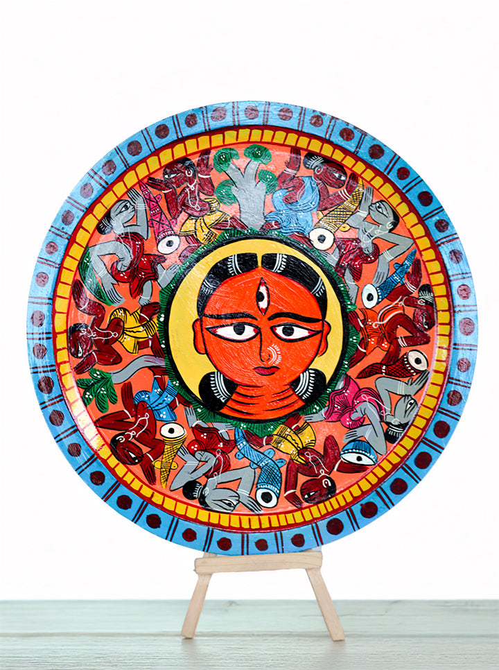 Hand Painted Decorative Wall Plate (Devi Face)