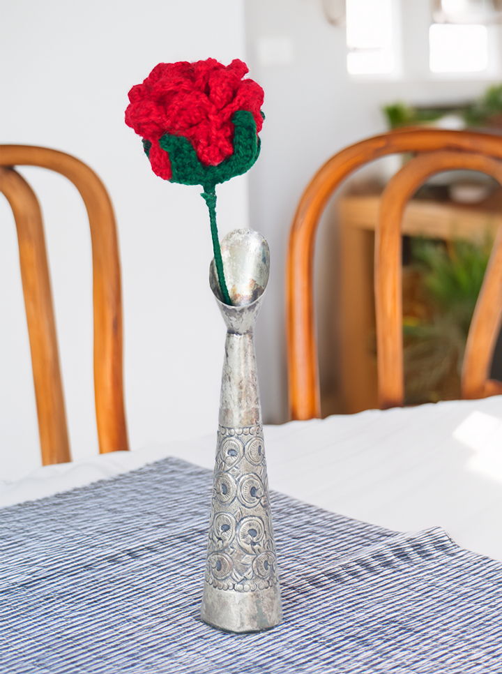 Red Crochet Rose