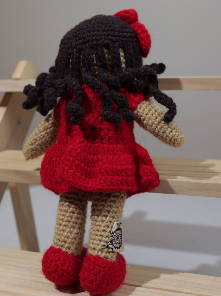 Handmade Crochet Bow Cut Doll