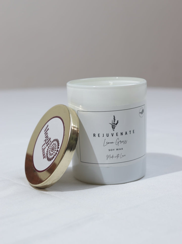 Handmade Soy Wax Fragrant Candle – Lemongrass (Fresh & Uplifting Collection)