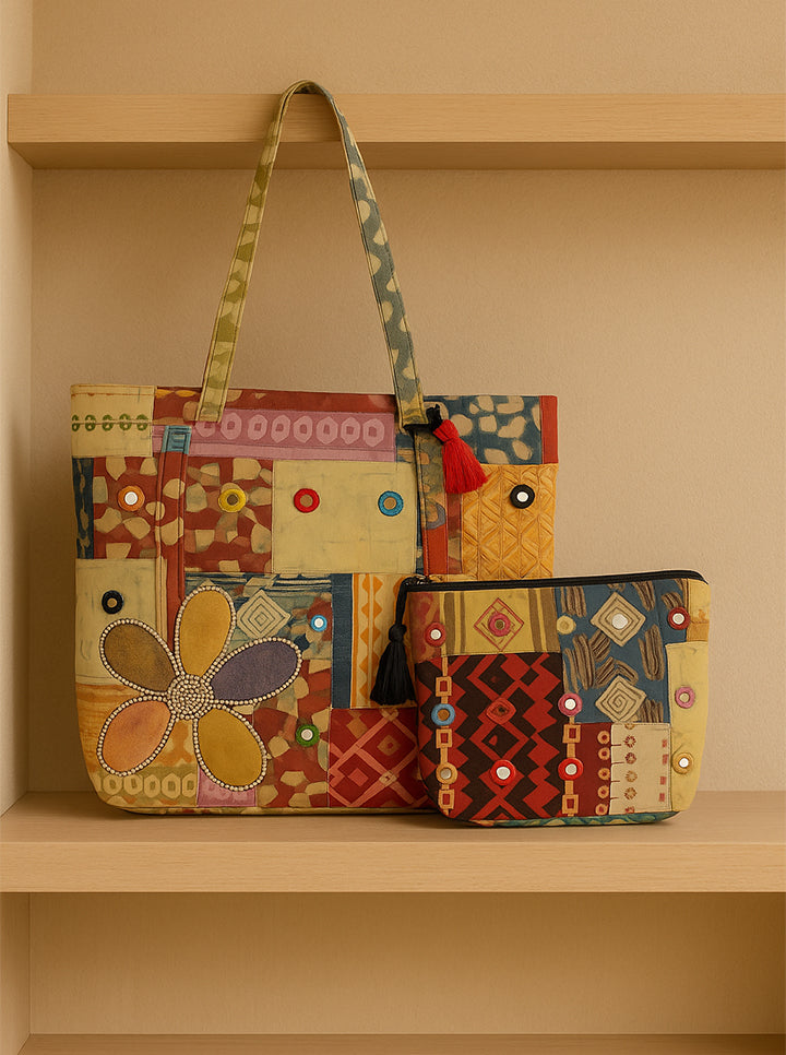 Tote Bag With A Multipurpose Pouch