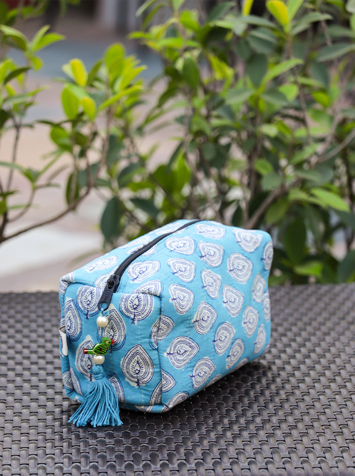 Handmade Travel Pouch – Multipurpose Organizer (Blue)