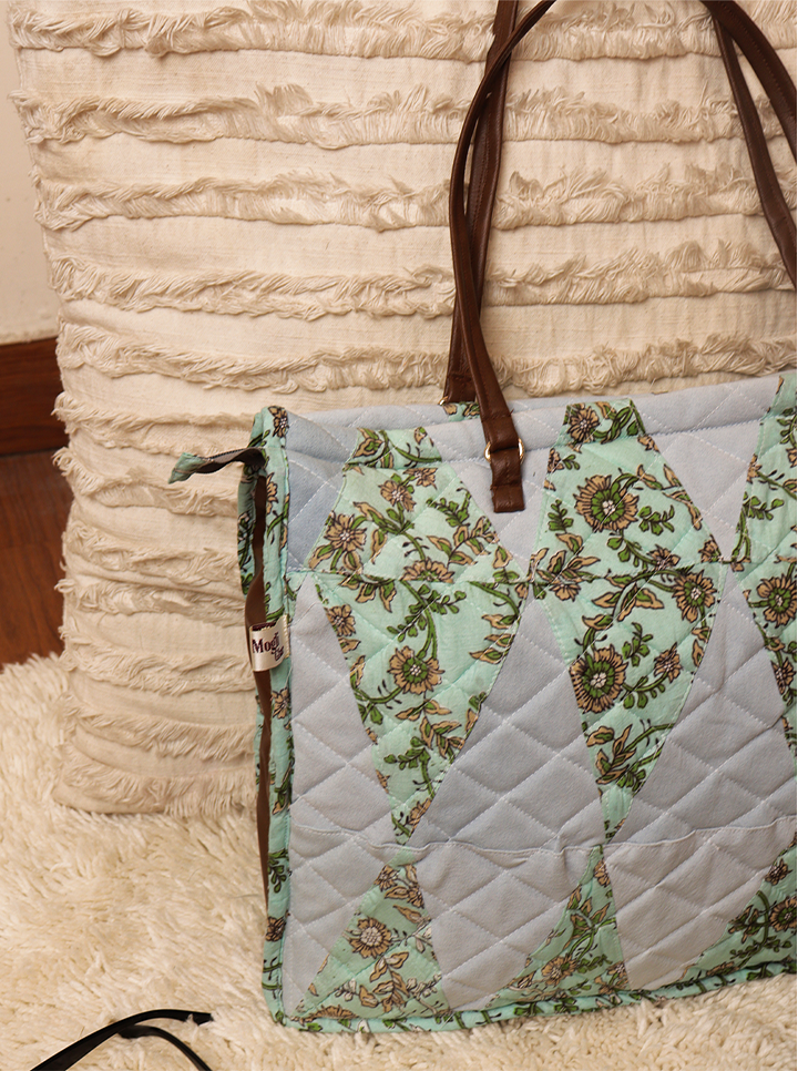 Handmade Quilted Bag Combo – 3-Piece Set