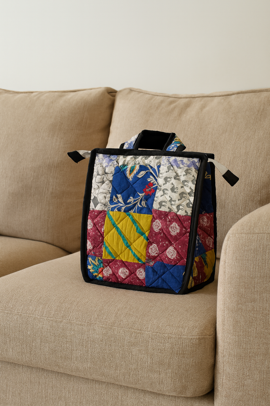 Handmade Quilted Lunch Box Carry Bag