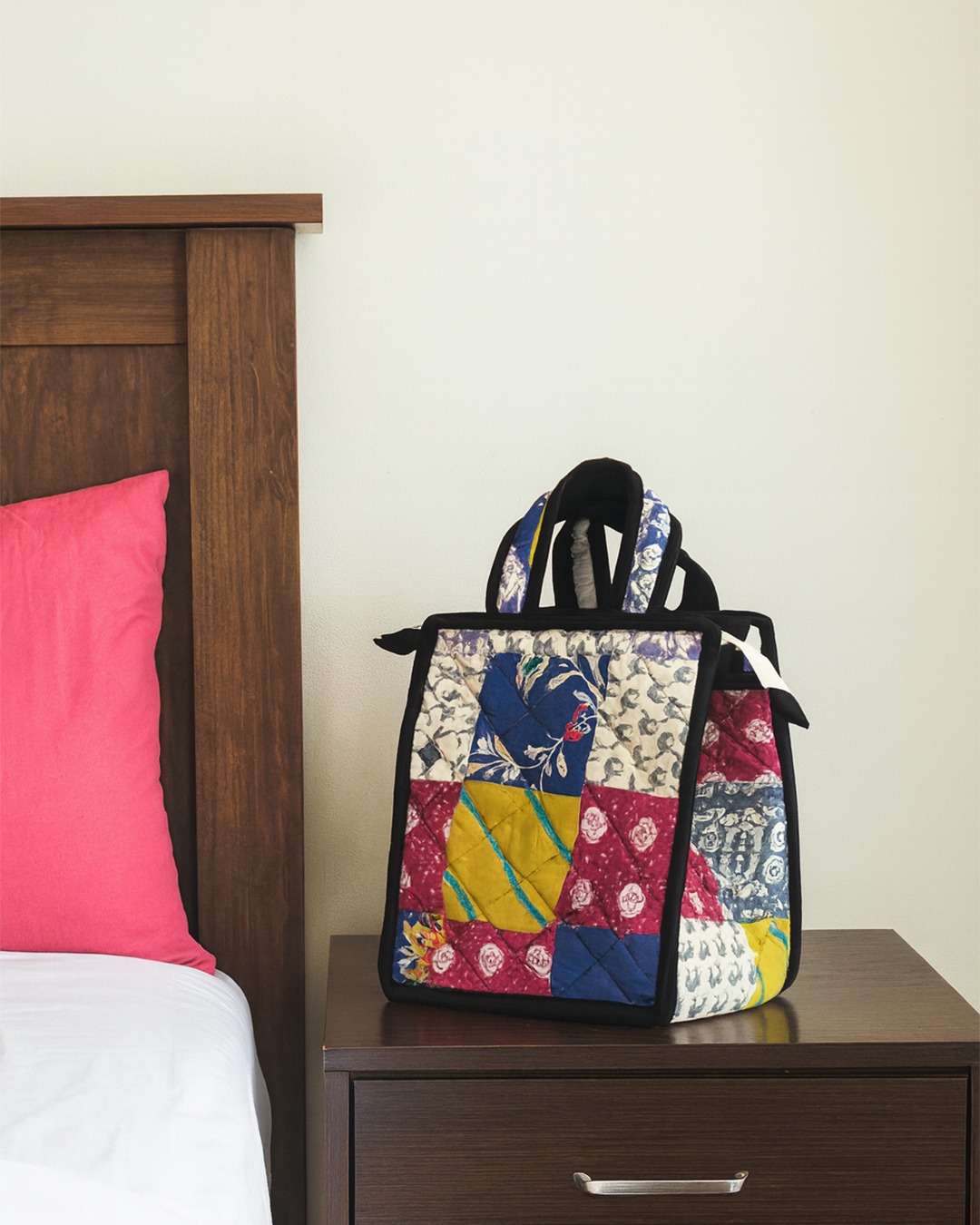 Handmade Lunch Box Carry Bag with Lunch Box & Water Bottle