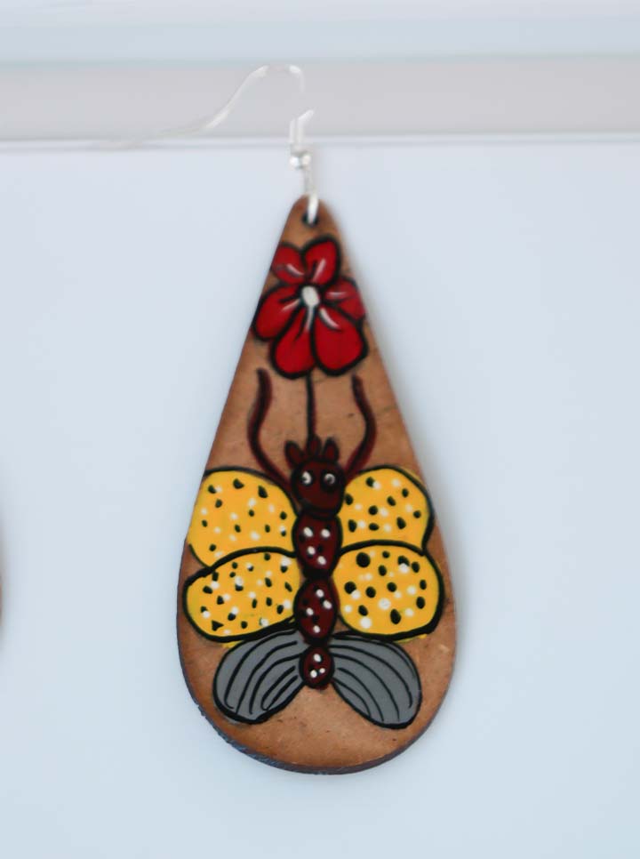 Hand-Painted Butterfly Earrings