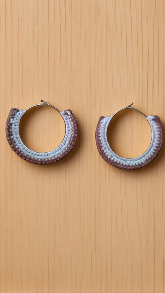 Handmade Crochet Hoop Earrings – Boho Chic & Stylish