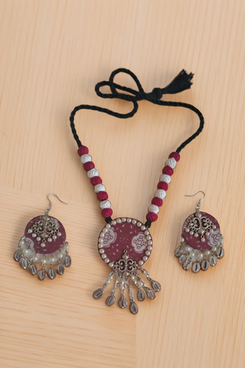 Handcrafted Fabric Jewelry Set