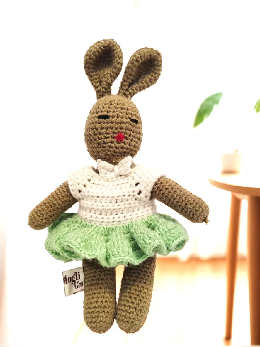 Handmade Crochet Miss Bunny Doll – Soft & Adorable Plush Toy