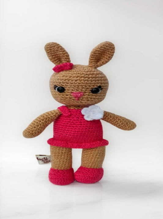 Handmade Crochet Girl Rabbit  – A Bundle of Cuteness (Pink Dress)