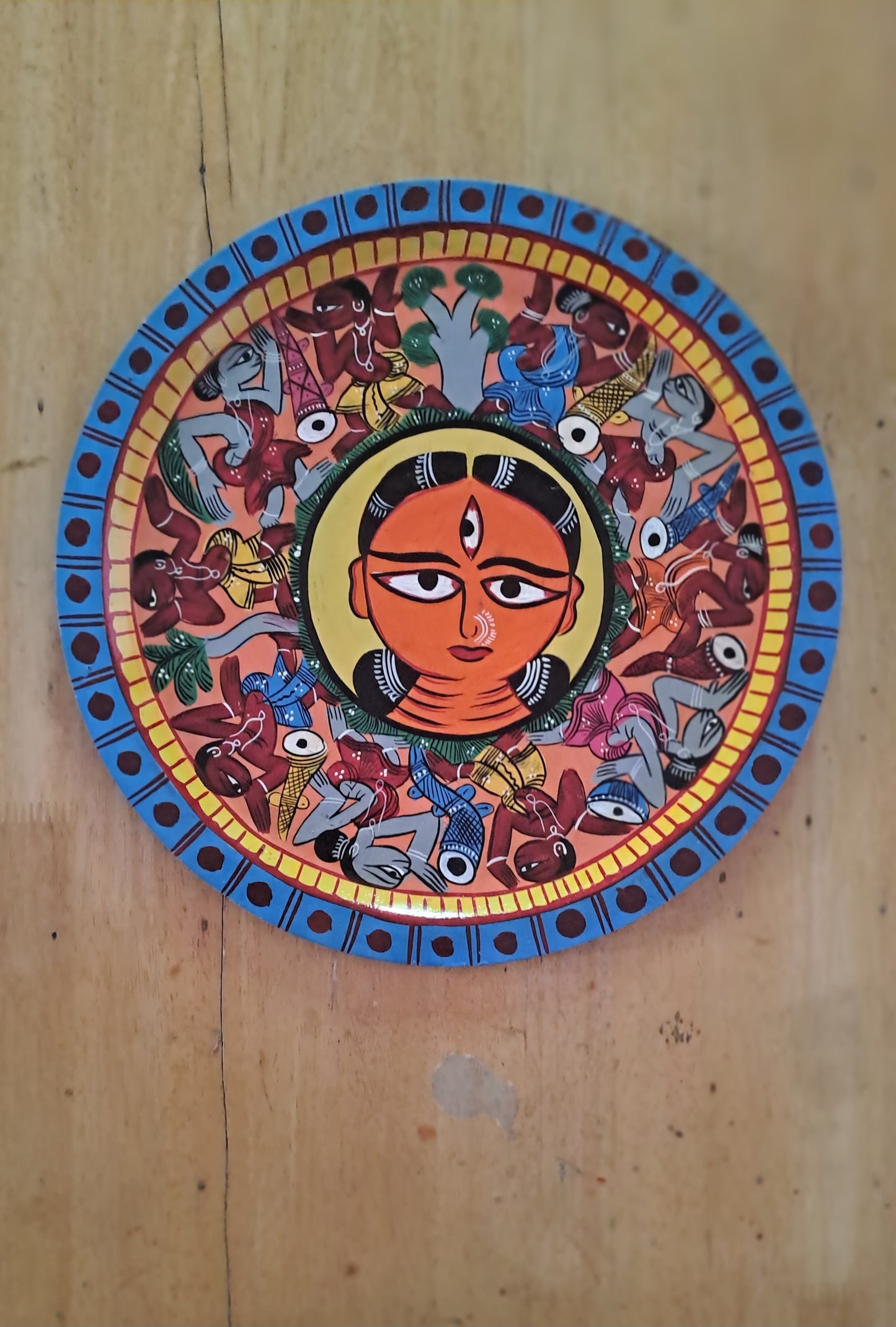 Hand painted decorative wall plate