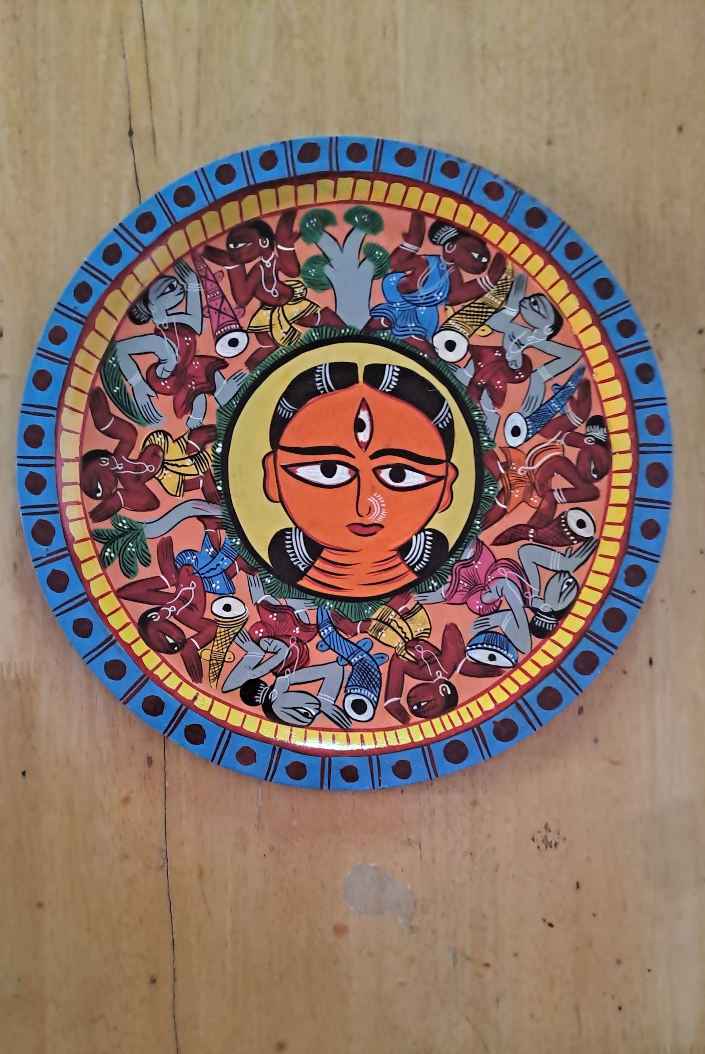 Hand painted decorative wall plate