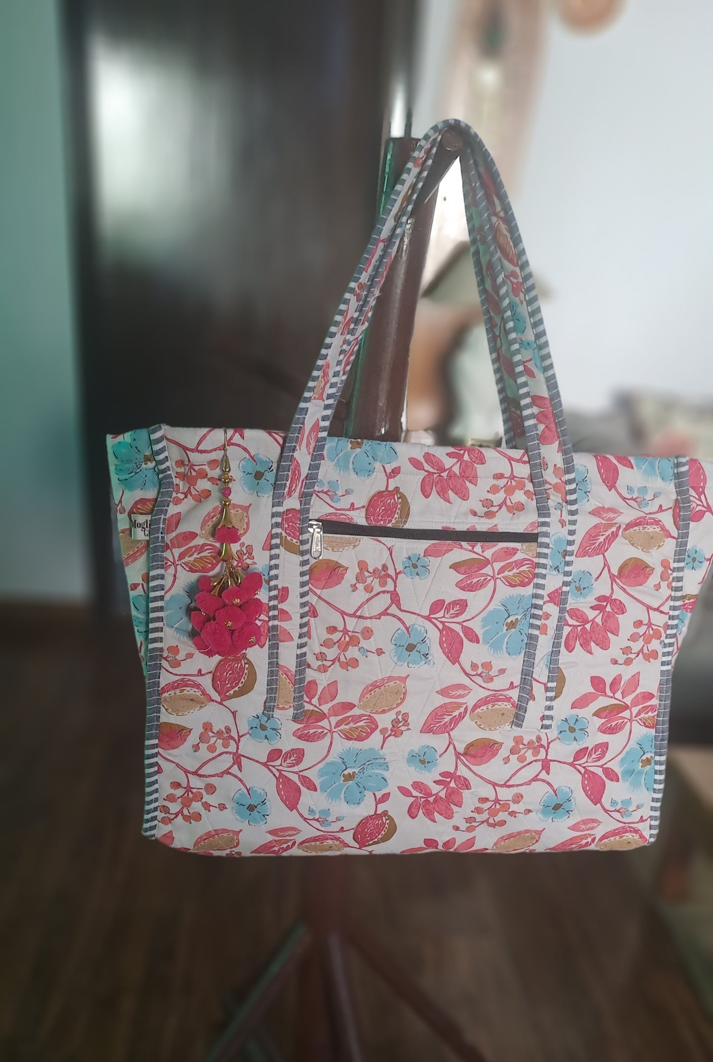 Cotton washable tote bag