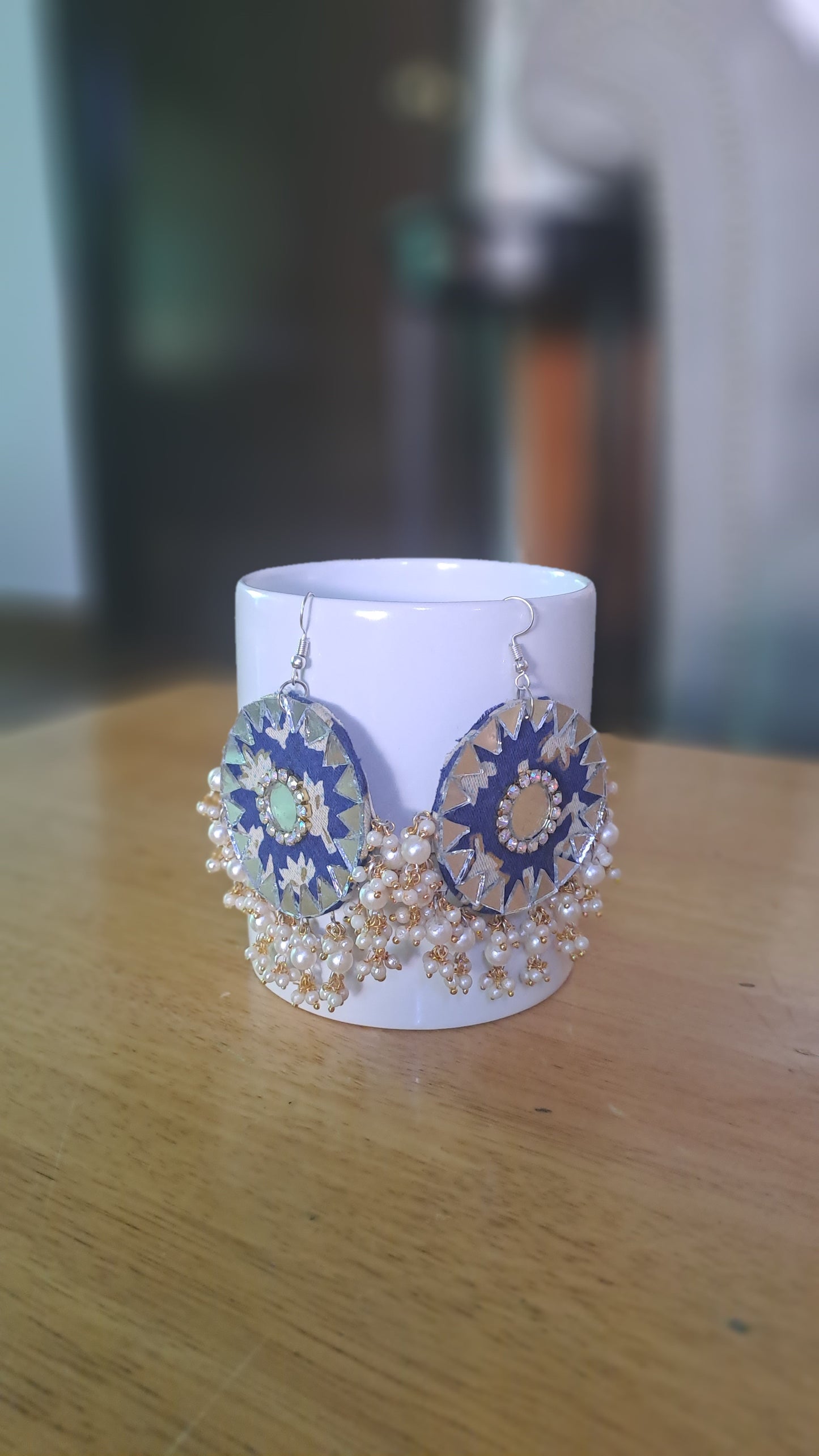 Handmade Embroidered Earrings – Bohemian Elegance