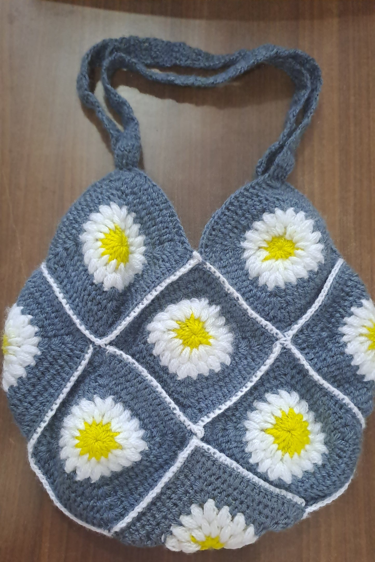 Stylish woolen crochet sling bag