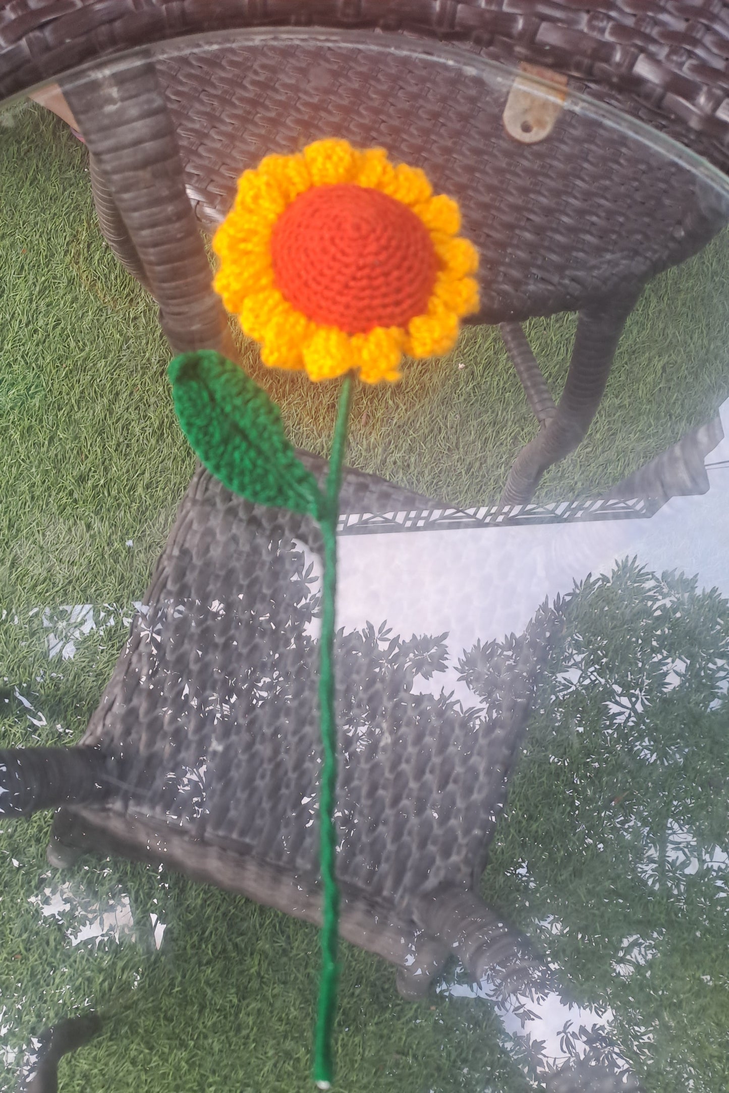 Crochet handmade sunflower