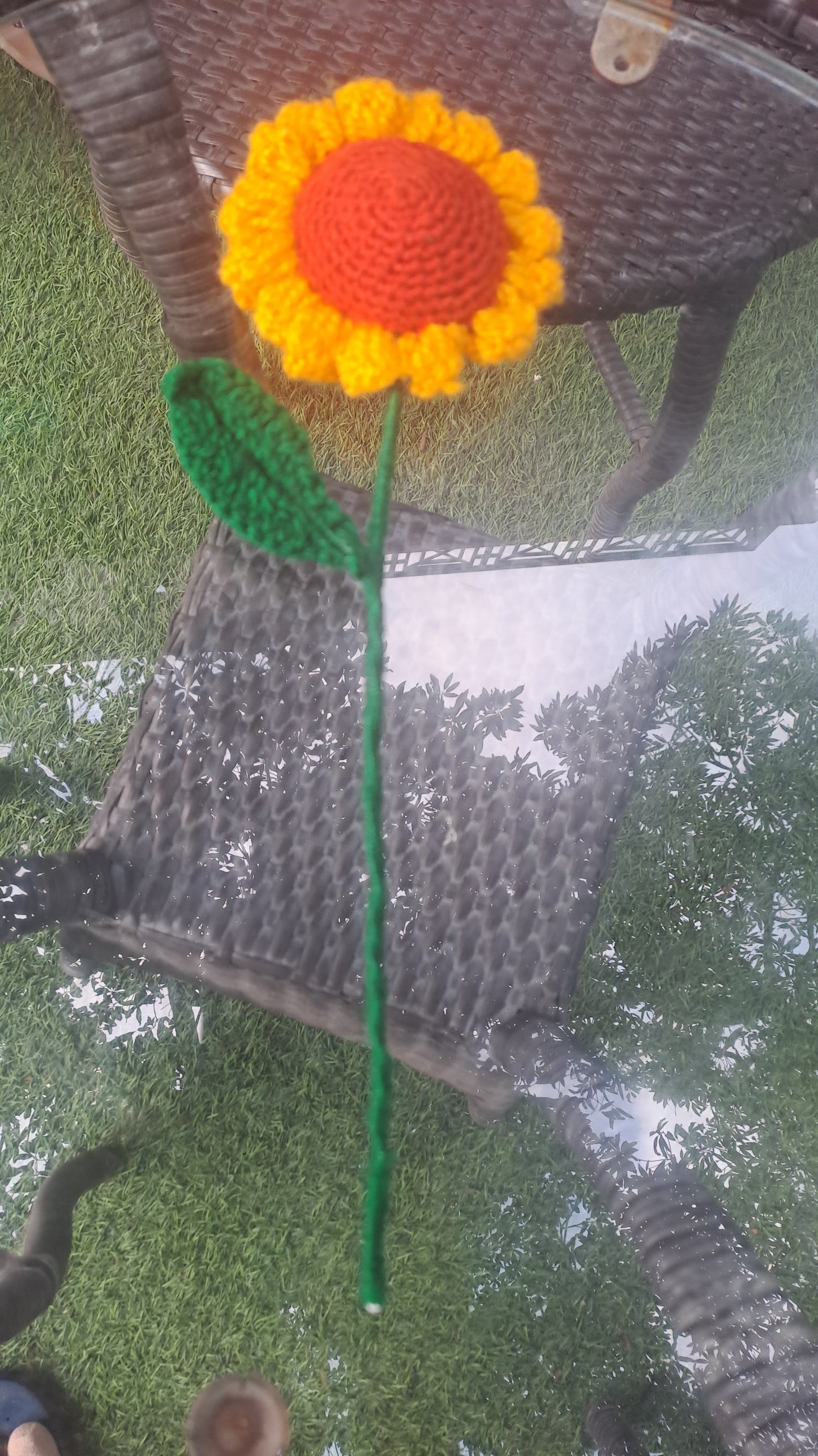 Crochet handmade sunflower