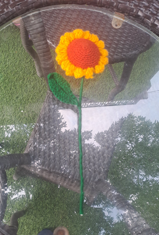 Crochet handmade sunflower