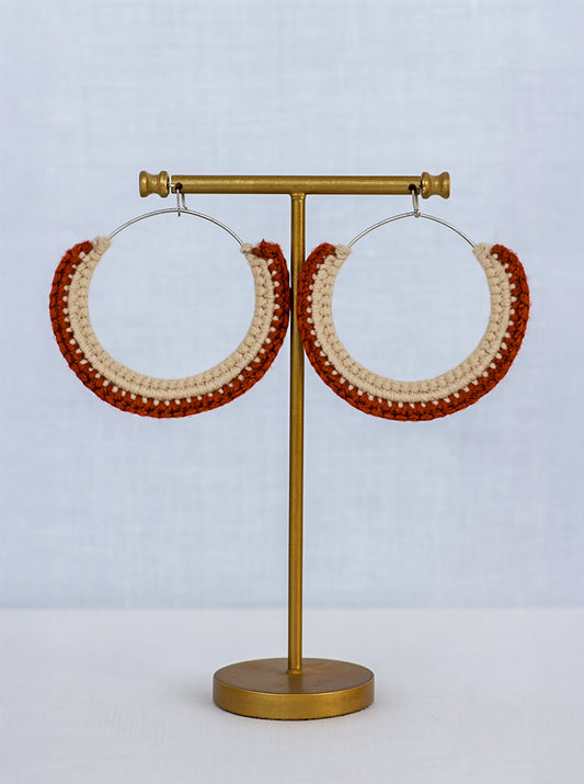 Handmade Crochet Hoop Earrings – Boho Chic & Stylish