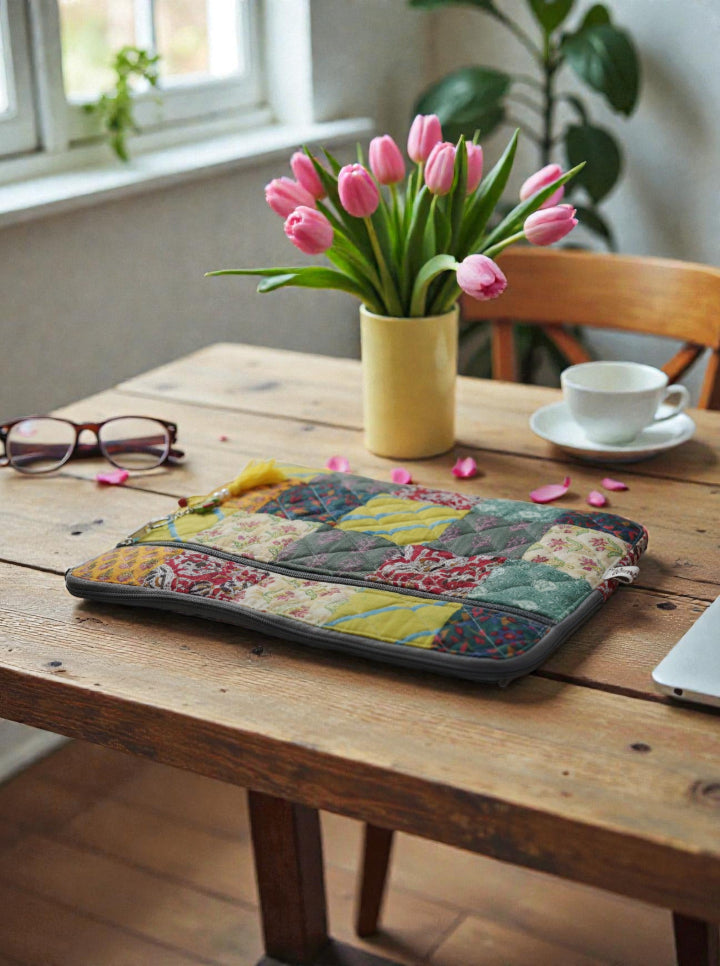 Handmade Quilted Patchwork Laptop Cover