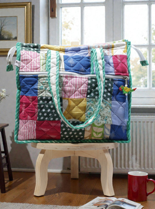 Handmade Patchwork Fabric Carry Bag