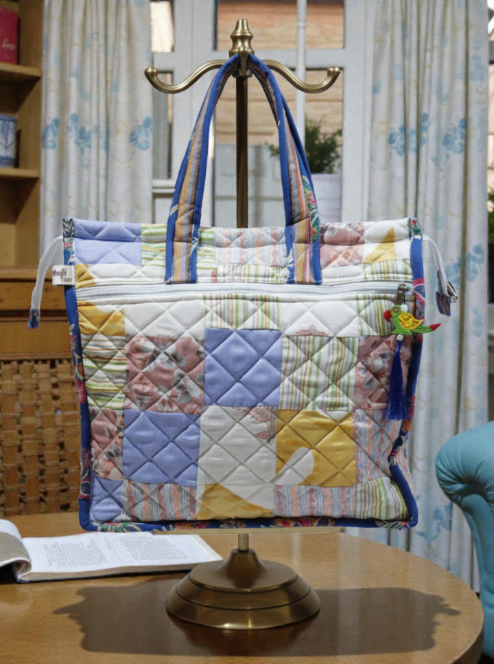 Handmade Quilted Patchwork Tote Bag